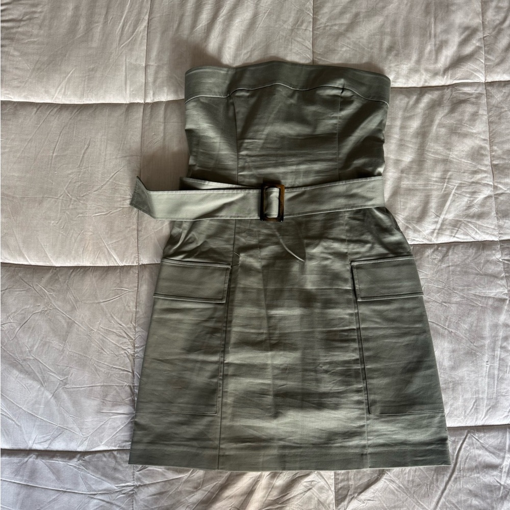 Abercrombie & Fitch Strapless Sage Dress